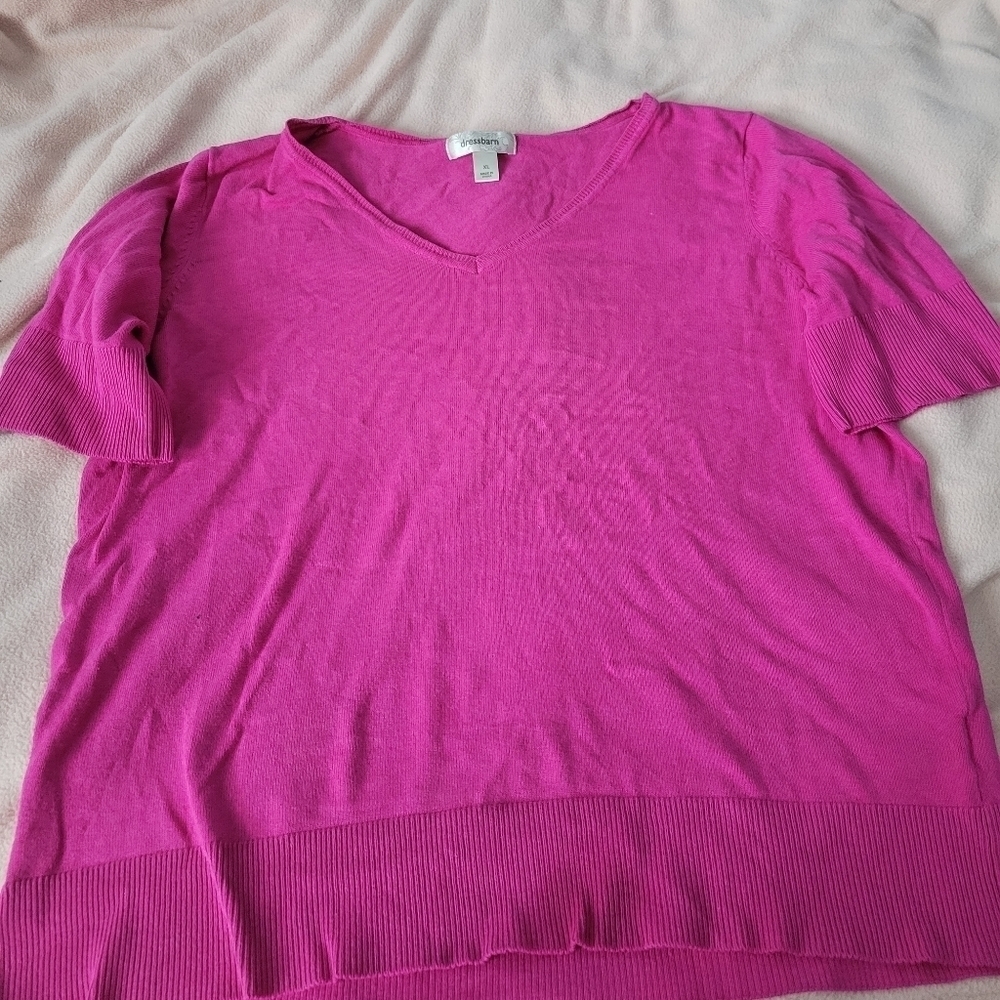 *3 for $30* Womens Pink Short Sleeve Sweater